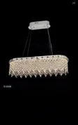 Golden Crystal Chandelier - Oval & Round - 1