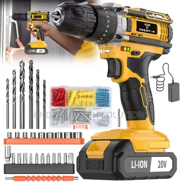 Tegatok 20V Cordless Impact Drill Kit - 1