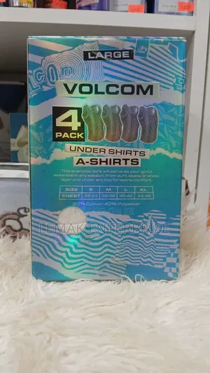 Volcom Men's Ribbed Underwear/Singlet 4-Pack - Large, White
