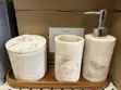 Luxury Marble Pattern Soap Dispenser Organizer Set (4-Piece) - 1