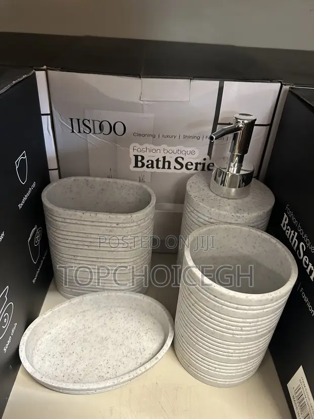 Luxury Soap Dispenser Toothbrush Holder Set - 1