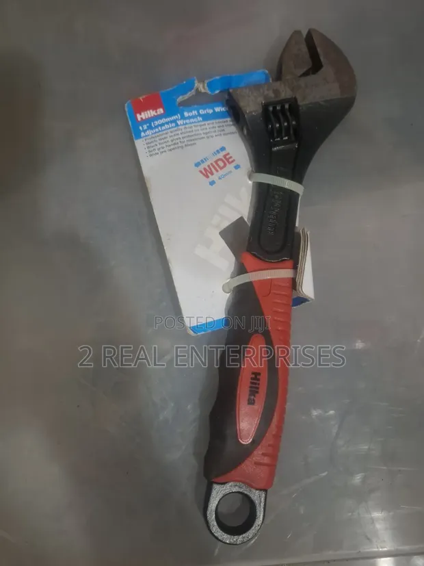 Hilka 12" Soft Grip Adjustable Wrench (40mm Opening) - 1