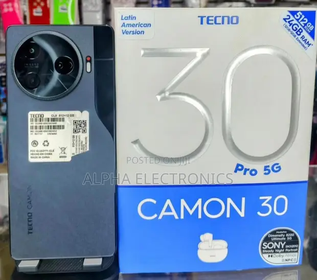 New Tecno Camon 30 Pro 5G 512GB Black - 1