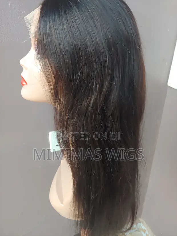 22 Inch Straight Human Hair Wig - 1