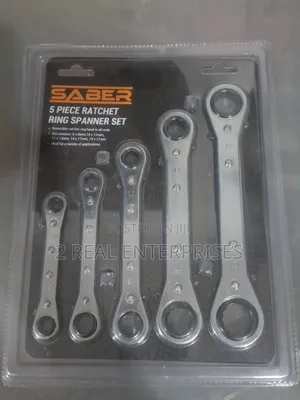 Saber 5-Piece Reversible Ratchet Ring Spanner Set