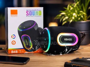 B48 Portable Wireless Bluetooth Speaker with Extra Bass & RGB Lights
