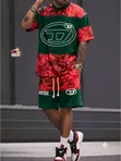Unisex Diesel-Style T-Shirt & Shorts Set (L-4XL) - 1