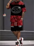 Unisex Diesel-Style T-Shirt & Shorts Set (L-4XL) - 3