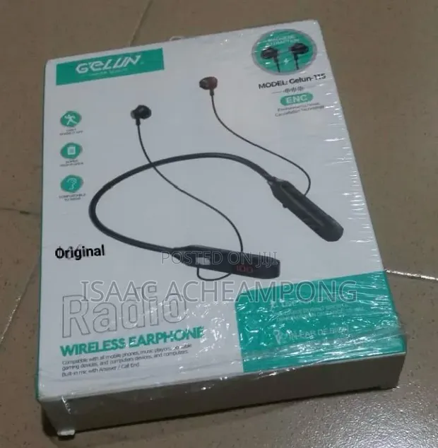 Bluetooth Necklace Earphone with Radio Receiver - 1