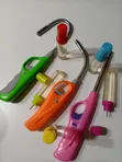 Three Sets of Assorted Gas Lighters with Full Gas Refills - 1