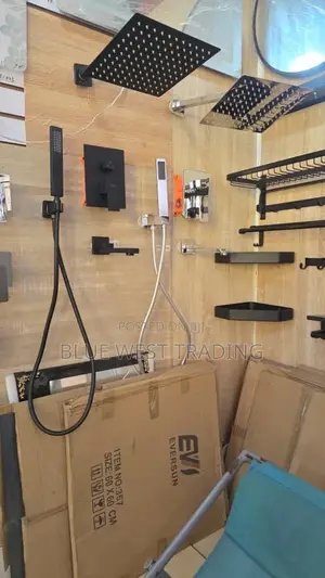 Matt Black Concealed Shower Mixer - Wall Mounted