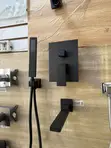 Matt Black Concealed Shower Mixer - Wall Mounted - 3
