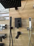 Matt Black Concealed Shower Mixer - Wall Mounted - 5