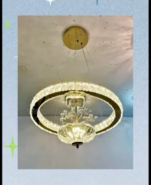Crystal Gold Ceiling Chandelier Light D600