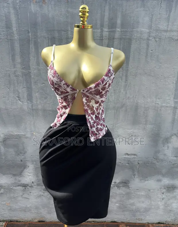 Black Tulip Skirt Top - 1