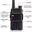 2 Pieces Baofeng Walkie Talkie 5KM Long Range Two Way - 4