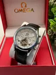 Omega Automatic Leather Watch for Men - 4