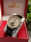 Omega Automatic Leather Watch for Men - 5