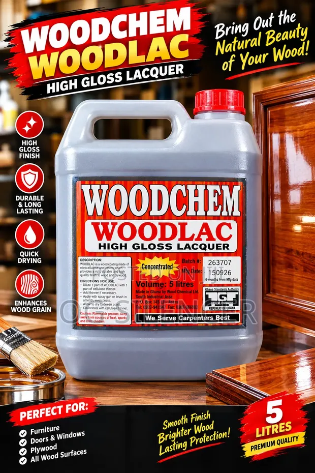 Woodlac & Sealer for Smooth, High-Gloss Wood Finish - 1