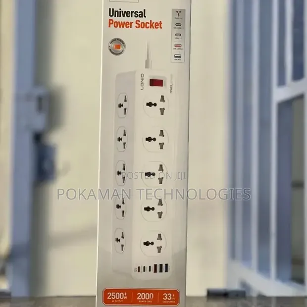 LDNIO Extension Board with USB & USB-C Ports - 1