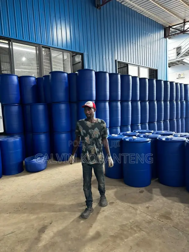 Large Blue Plastic Drums/Barrels - 1
