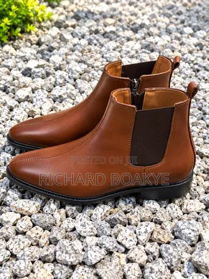 Men's Brown Leather Chelsea Boots - Size 40-44