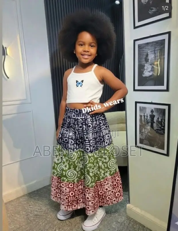 Beautiful African Print Skirts for Kids (3-16Y) - 1