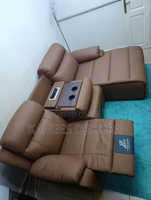 Manual L Shaped Recliner Sofa with Console
