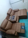 Manual L Shaped Recliner Sofa with Console - 1