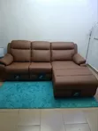 Manual L Shaped Recliner Sofa with Console - 4