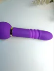 Rose 2-in-1 Purple Suction Telescopic Dildo Vibrator G-Spot - 2