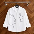 White Loose-Fit Camp-Collar Shirt - 1