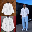 White Loose-Fit Camp-Collar Shirt - 3