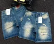 Abraham Moon Men's Classic Wide-Leg Jeans Shorts - 1