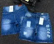 Abraham Moon Men's Classic Wide-Leg Jeans Shorts - 2