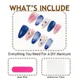 10Pcs Almond Glossy Summer Ocean Bubble Press on Nails - 2