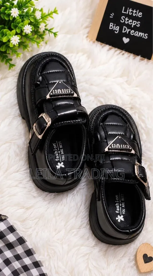 Black School Shoes - 1