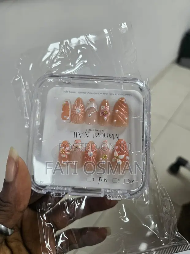 10Pcs Handmade Orange Gradient Press on Nails - 1