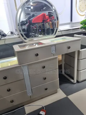 Luxury Vanity Dressing Table with Illuminated Jewellery Displays