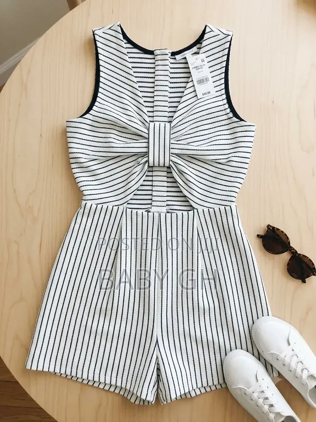 Billie Girls Striped Romper - 1