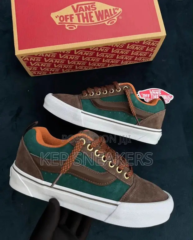 Vans Knu Skool Suede Brown and Green - 1