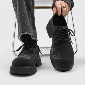 Bulky Sole Non-Slip Suede Shoes - Black