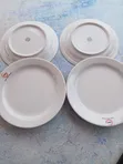 White Ceramic Dinner Plate - Made in Czech Republic - 1
