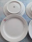 White Ceramic Dinner Plate - Made in Czech Republic - 2