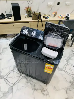 Nasco 7kg Black Semi-Auto Twin Tub Washing Machine