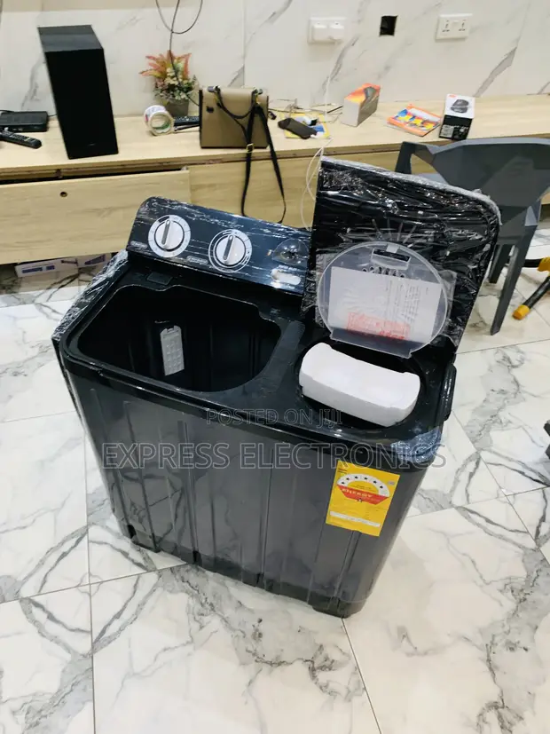 Nasco 7kg Black Semi-Auto Twin Tub Washing Machine (NAS-07-TW) - 1