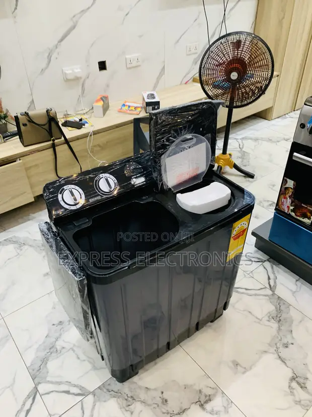Nasco 7kg Black Semi-Auto Twin Tub Washing Machine (Model: NAS-07-TW) - 1