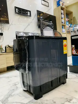 Nasco 7kg Black Semi-Auto Twin Tub Washing Machine (NAS-07-TW)