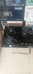 Black 3-Burner Gas Cooker with Glass Top - 2