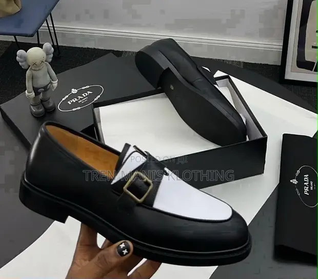 Prada Oxford Shoes - Black/White - 1